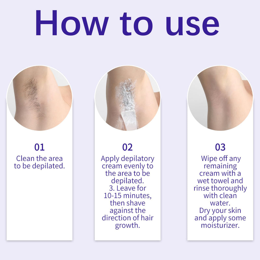 2 PCS Gentle Body Hair Removal Cream for Men & Women – Painless, Slows Hair Growth, 6.76 Fl Oz + Spatula