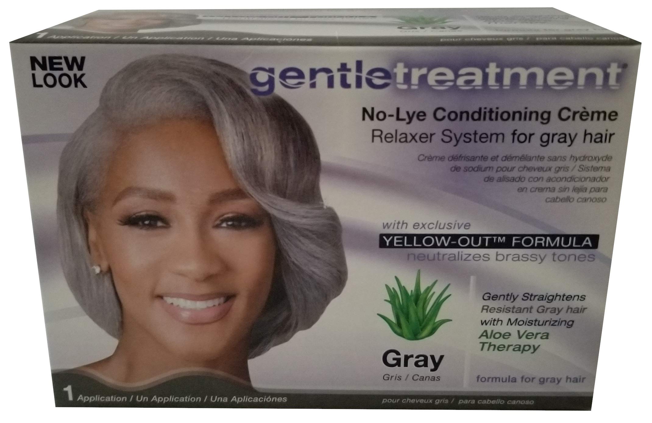 Gentle Treatment Grey No-Lye Relaxer Kit – 3-Set with Aloe Vera Gel | Gentle Treatment