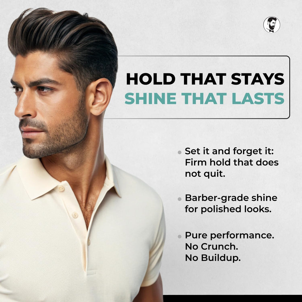 Gentlemen Republic 64oz Refined Hair Gel – 24h Shine, Strong Hold, Alcohol-Free