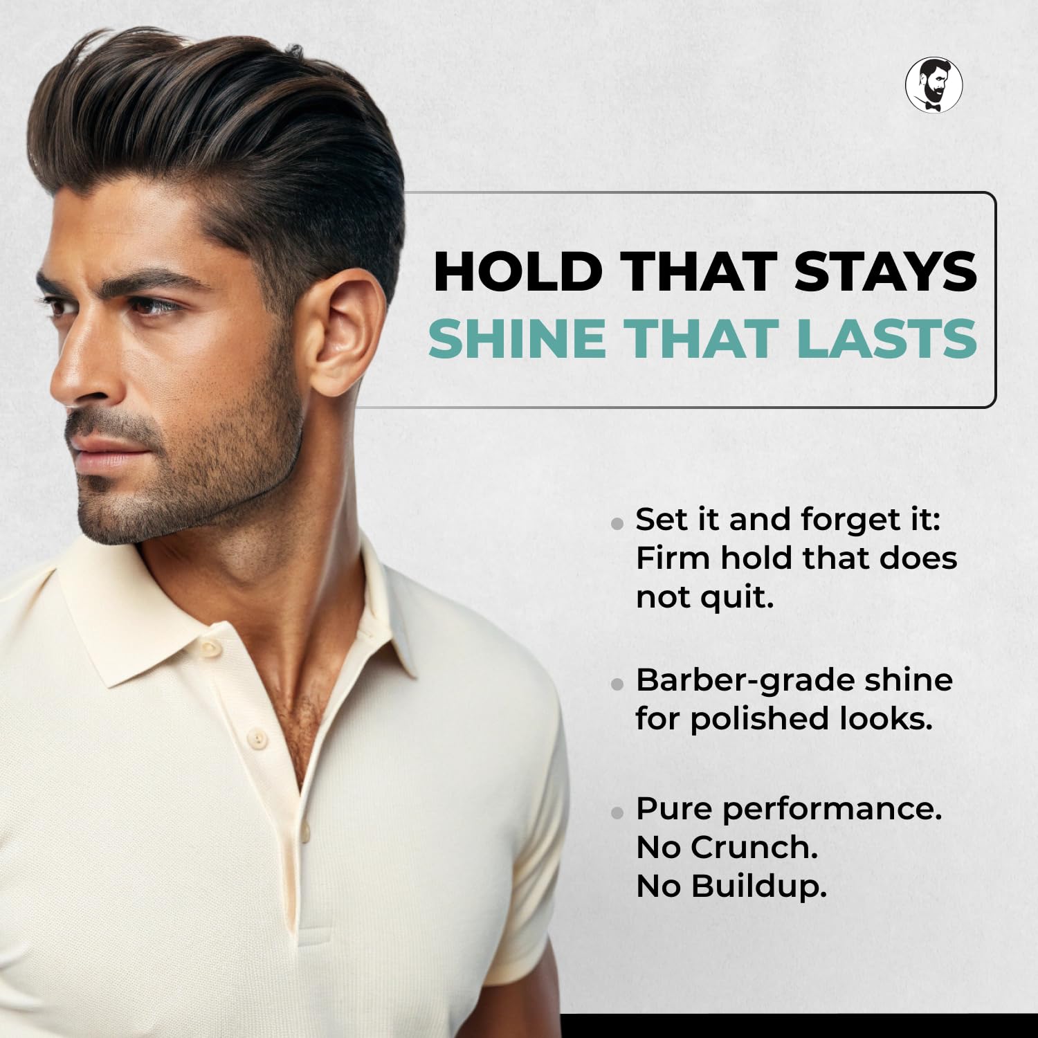 Gentlemen Republic 64oz Refined Hair Gel – 24h Shine, Strong Hold, Alcohol-Free