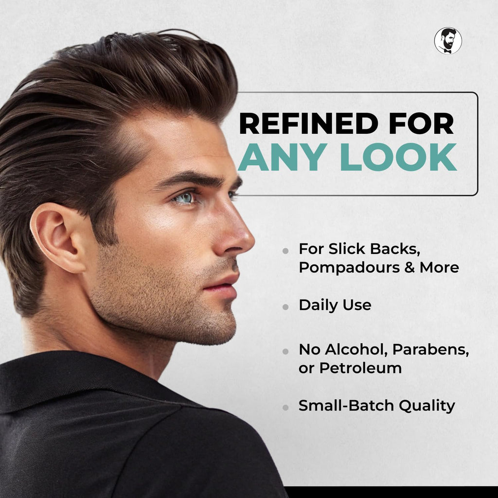 Gentlemen Republic 64oz Refined Hair Gel – 24h Shine, Strong Hold, Alcohol-Free