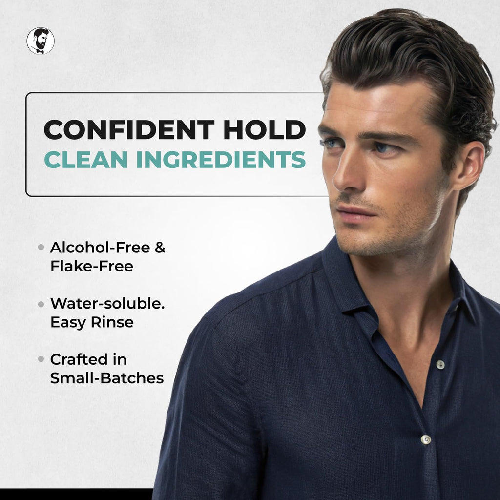 Gentlemen Republic 64oz Refined Hair Gel – 24h Shine, Strong Hold, Alcohol-Free