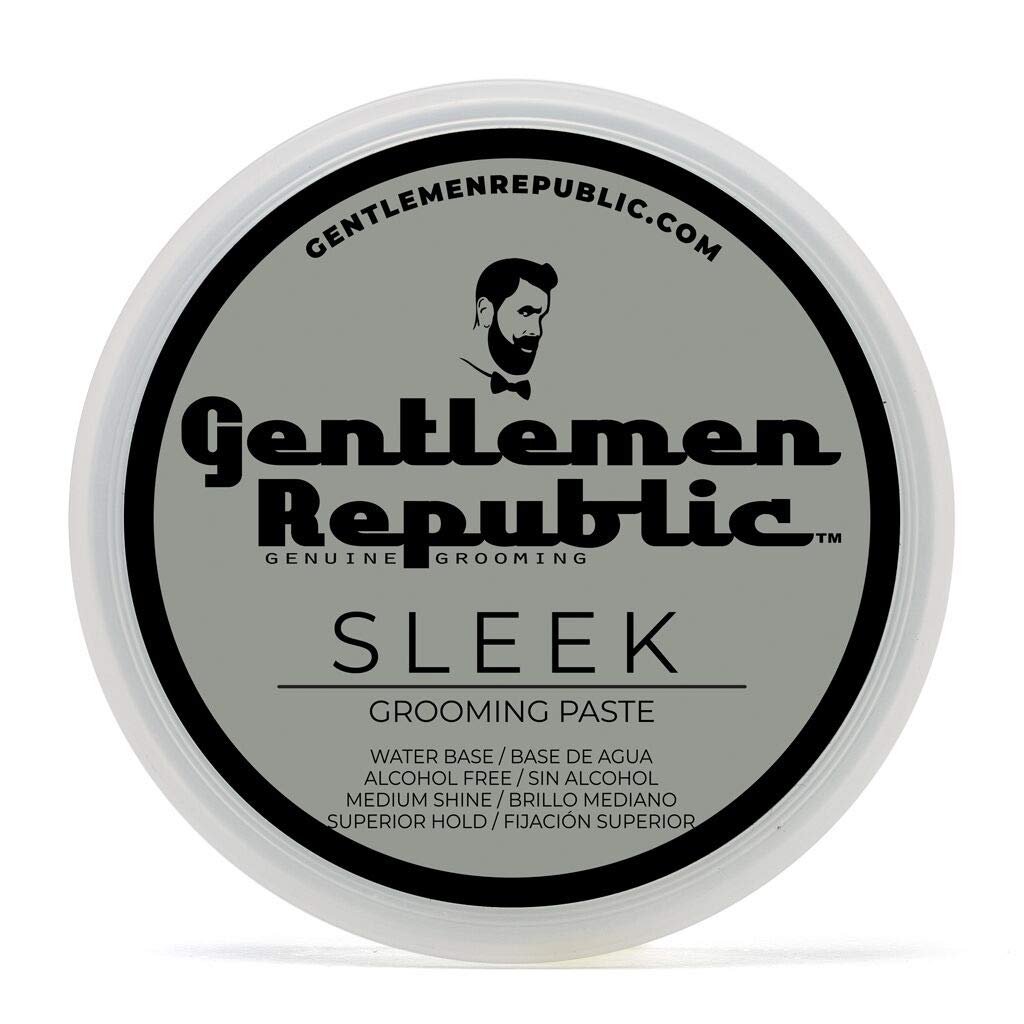 Gentlemen Republic 4oz Sleek Paste – Lightweight Hold, Water-Based, Alcohol-Free
