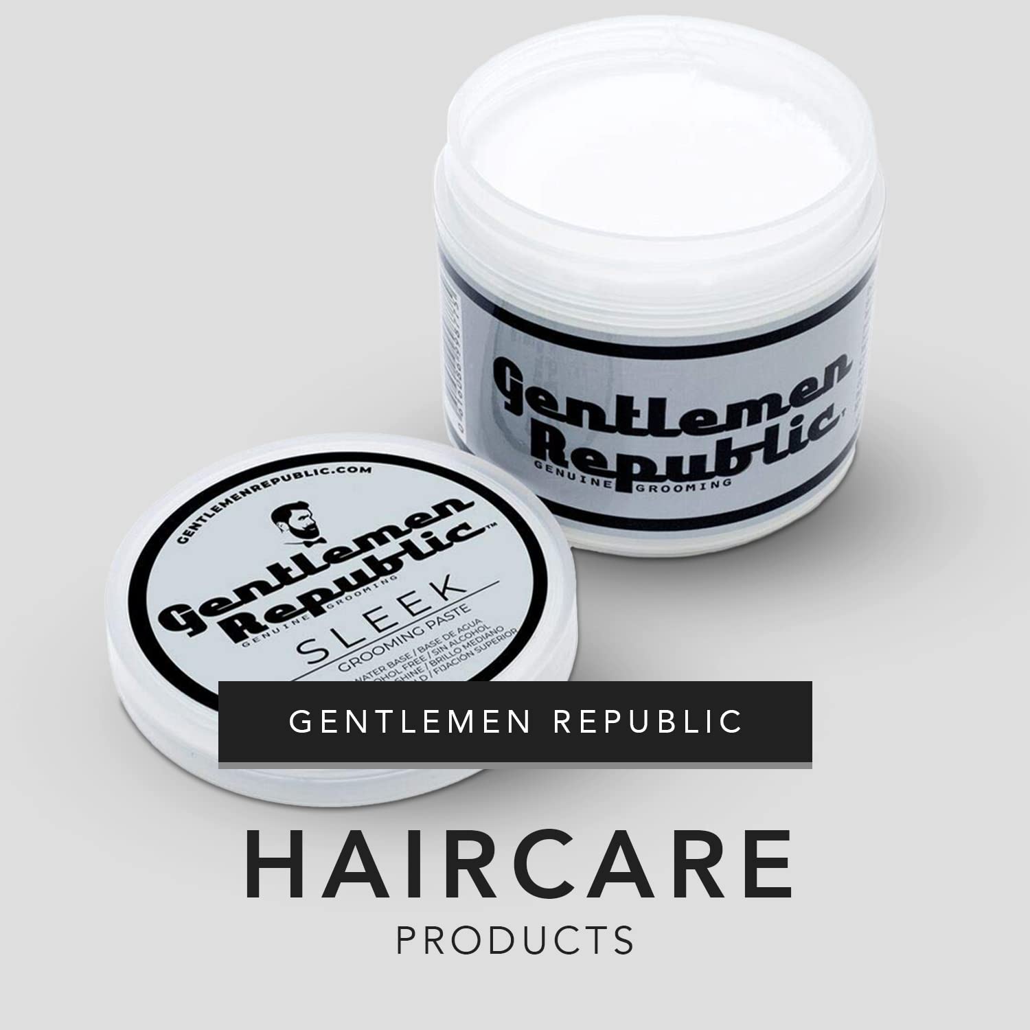 Gentlemen Republic 4oz Sleek Paste – Lightweight Hold, Water-Based, Alcohol-Free