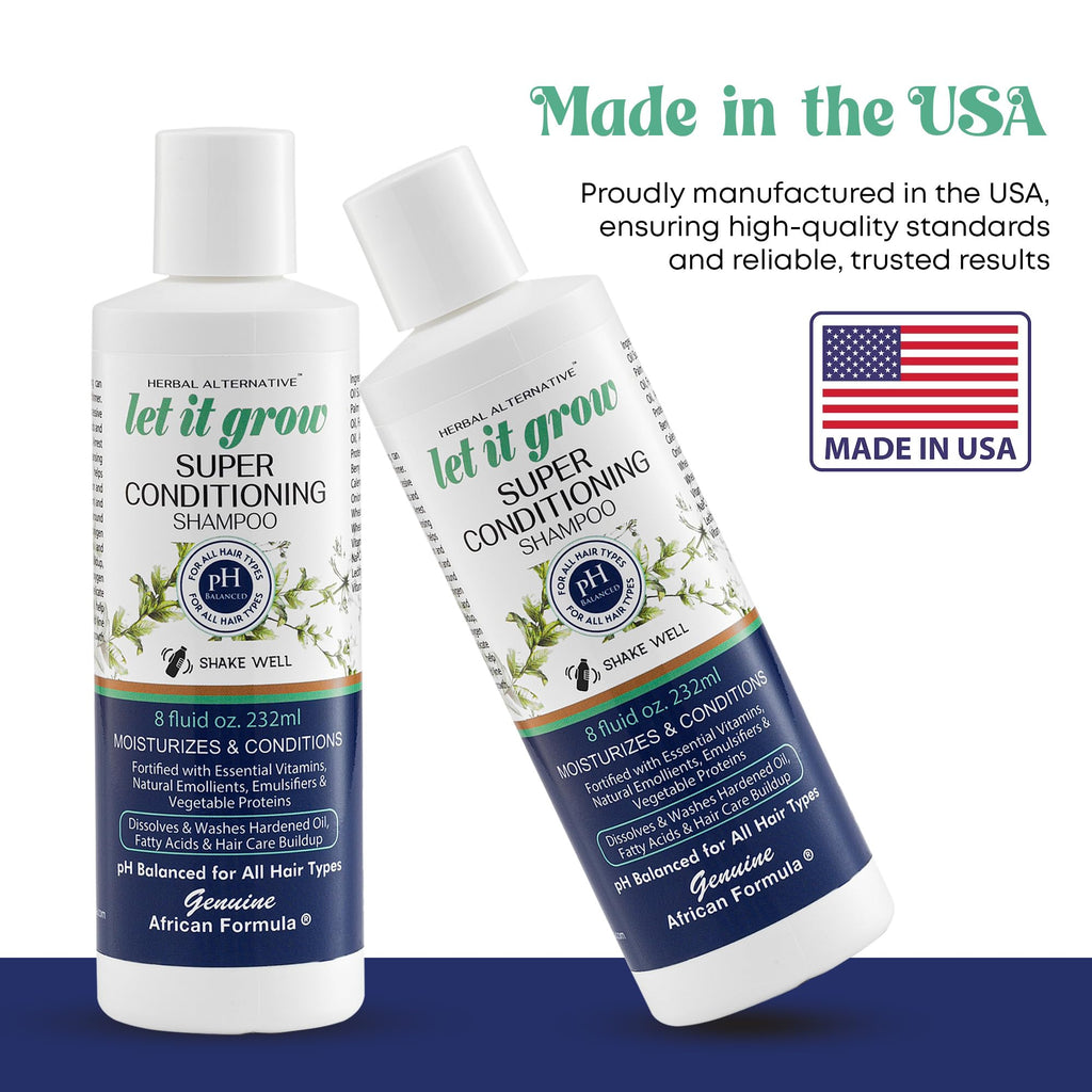 Genuine African Formula Let-It-Grow Shampoo 16oz – Deep Cleansing & Nourishing Conditioning