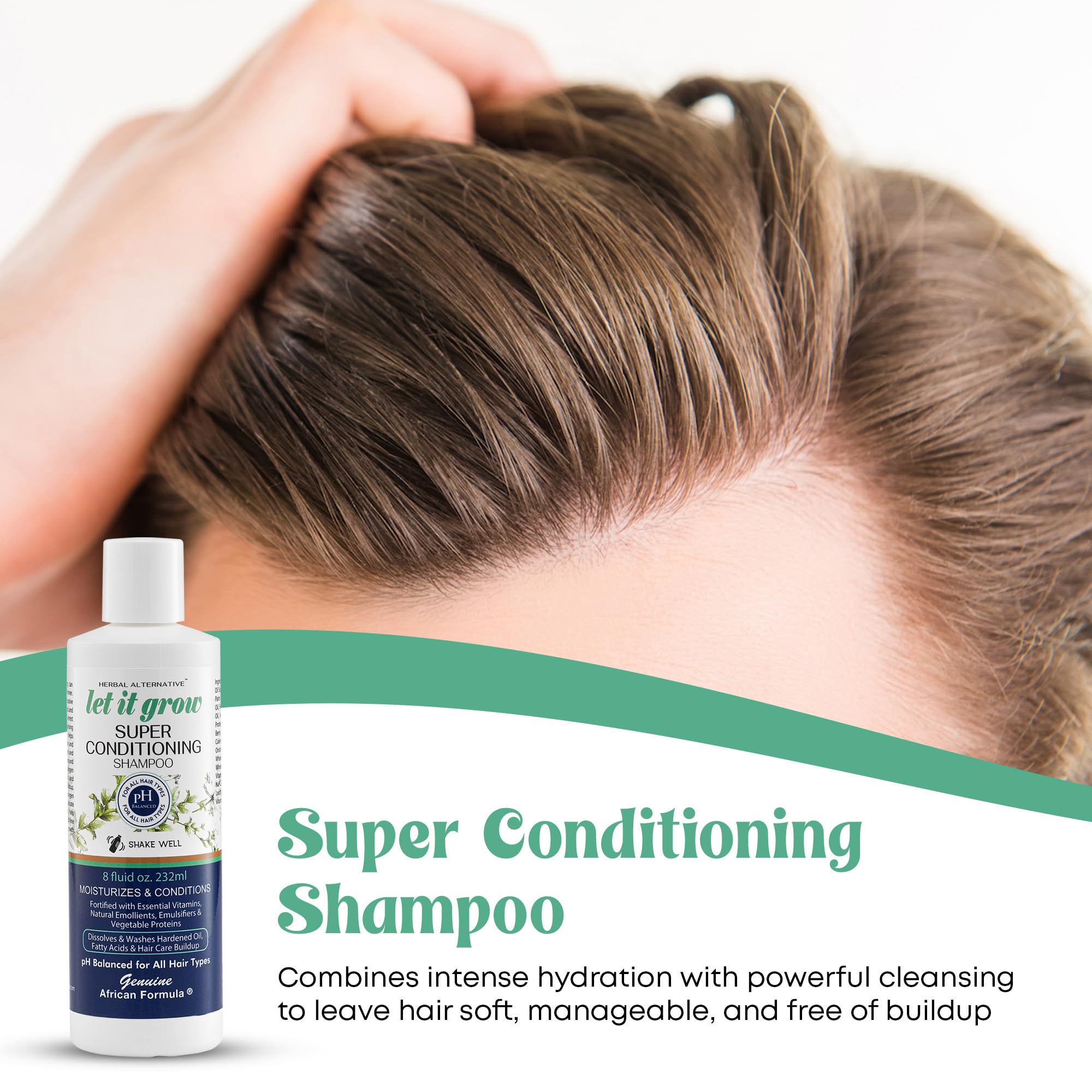 Genuine African Formula Let-It-Grow Shampoo 16oz – Deep Cleansing & Nourishing Conditioning