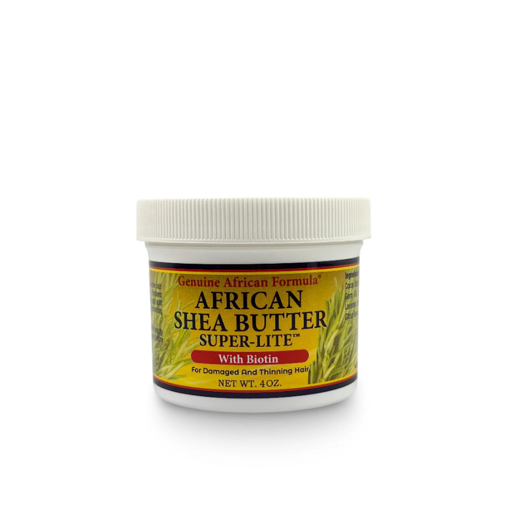 Genuine African Formula Shea Butter Super-Lite Hair Grease – 4oz (118 ml) | Moisturizing & Conditioning