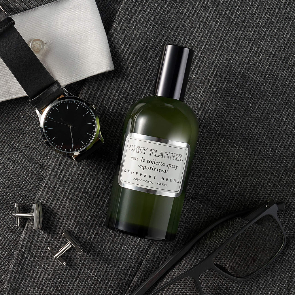 Geoffrey Beene Grey Flannel Eau De Toilette for Men – Daytime Luxurious Spray, 4 fl oz