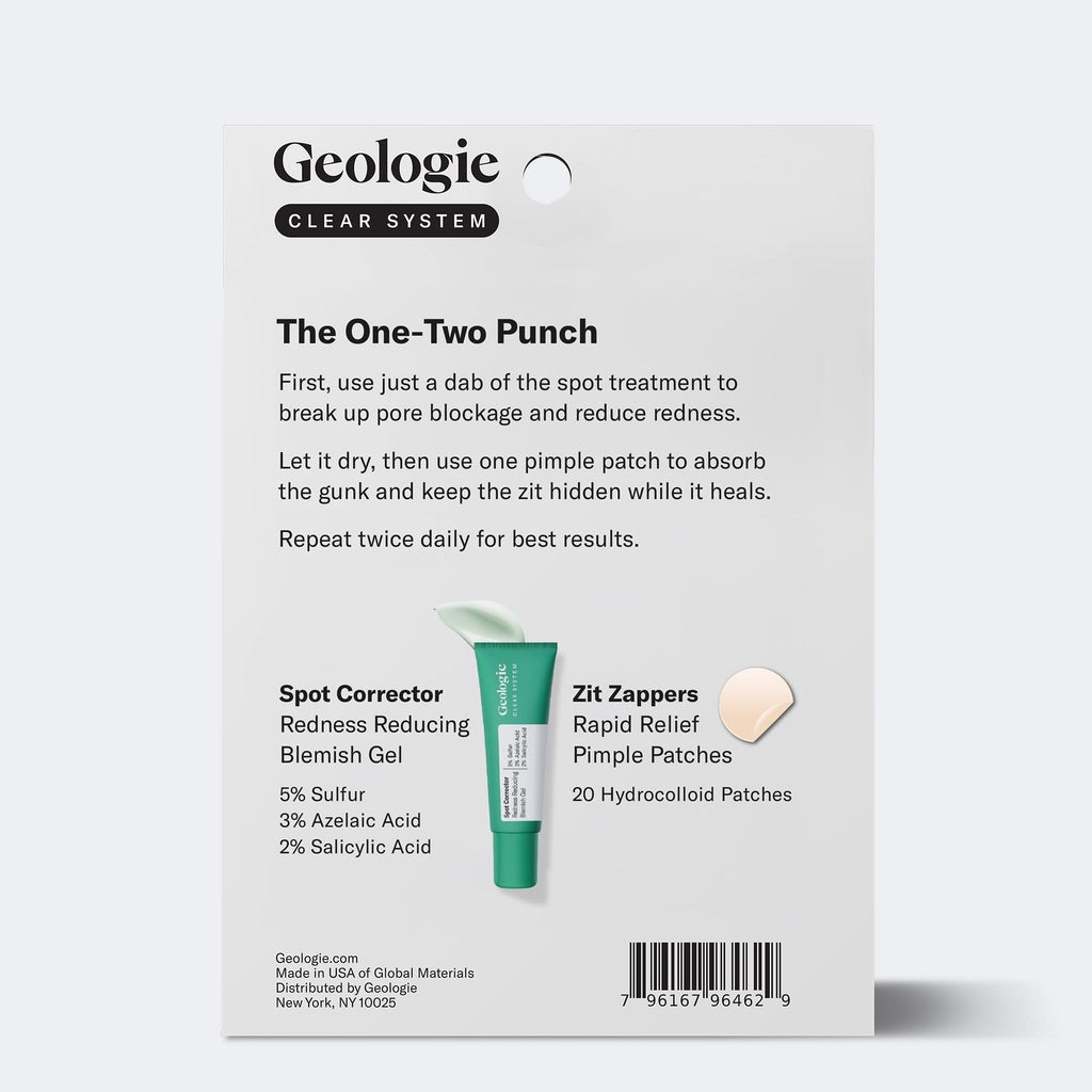 Geologie Clear System Anti-Pimple Pack – 20 Patches & 5% Sulfur Gel