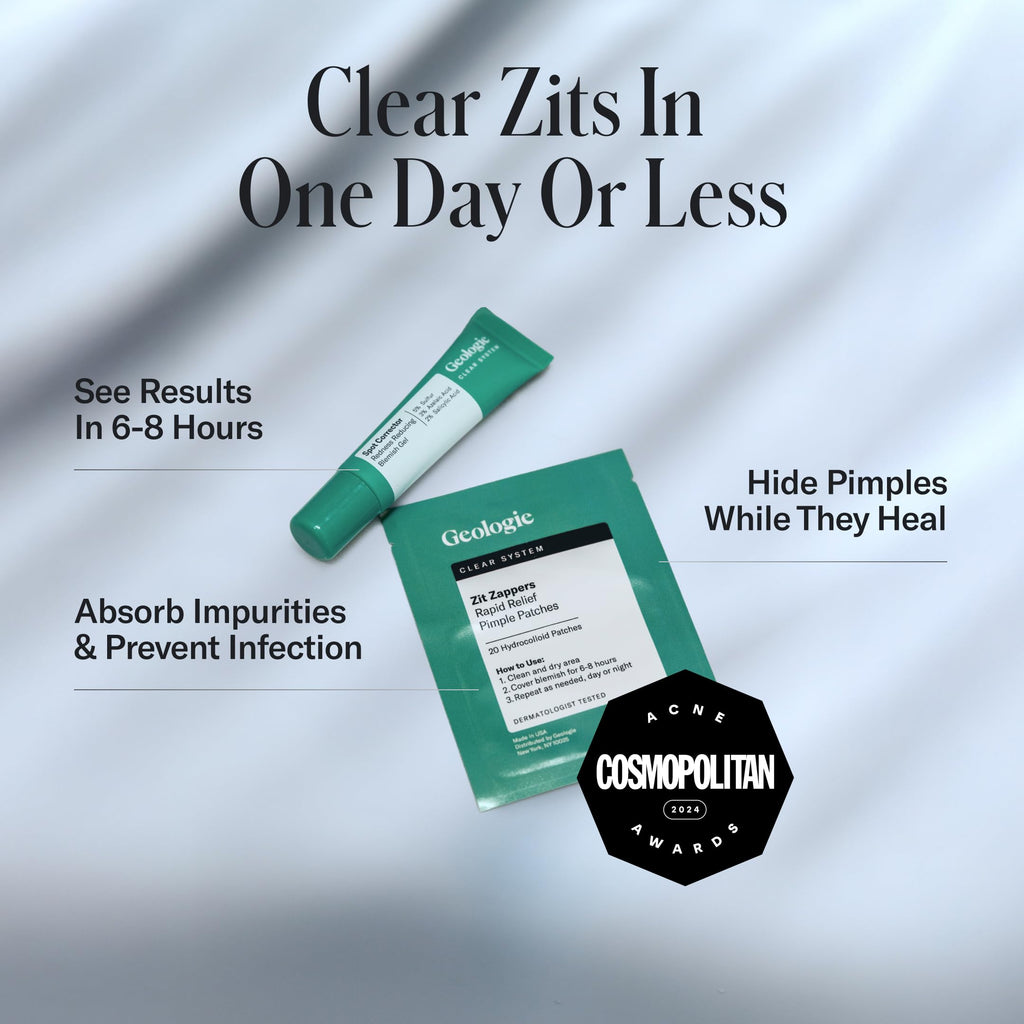 Geologie Clear System Anti-Pimple Pack – 20 Patches & 5% Sulfur Gel