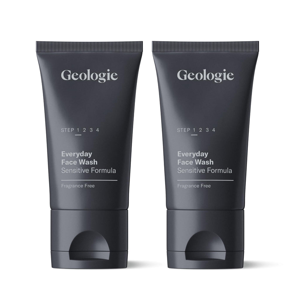 Geologie Daily Face Wash for Sensitive Skin | Fragrance-Free 2-Pack