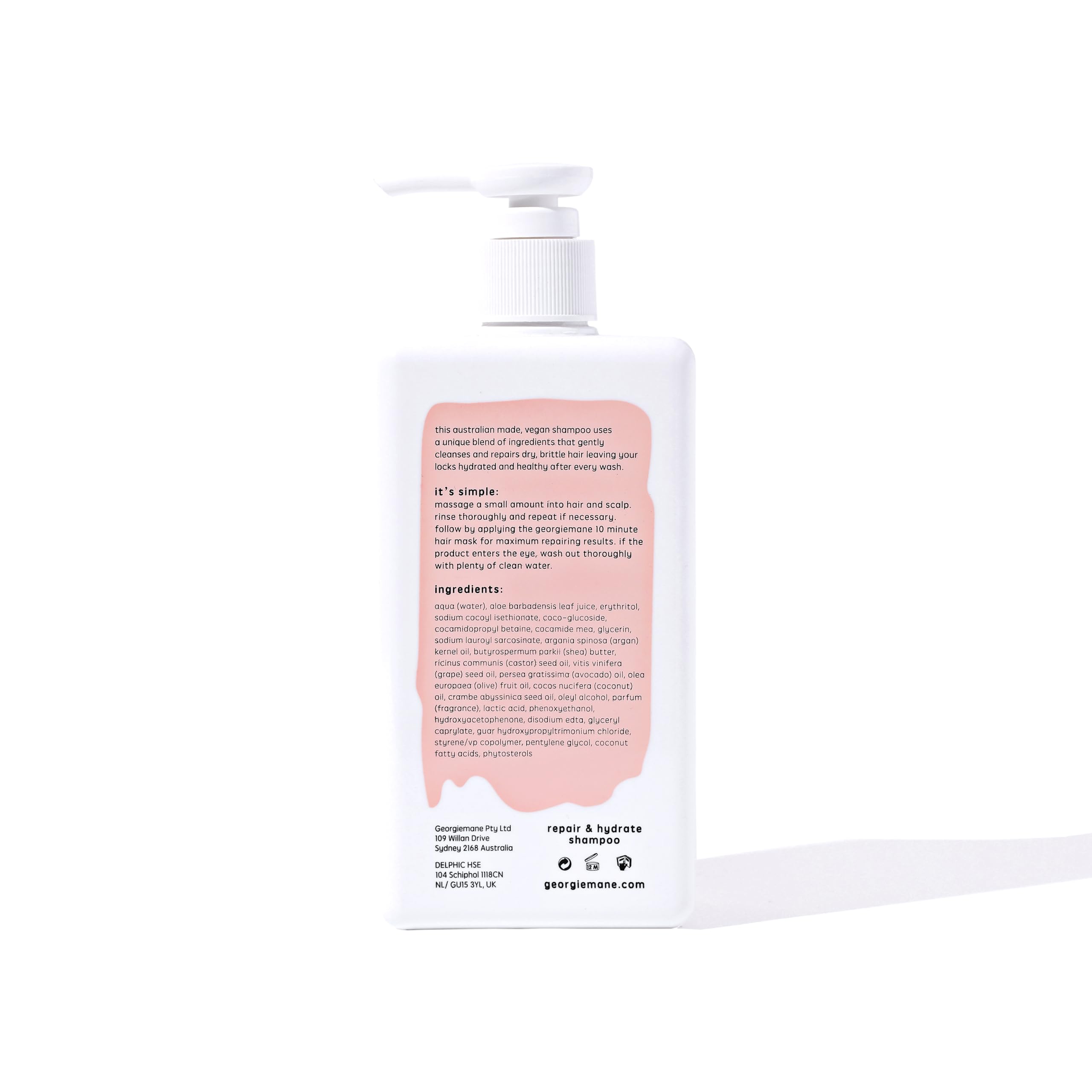Georgiemane Repair & Hydrate Shampoo – 11.16 fl oz | Color-Safe, Sulfate-Free, Vegan