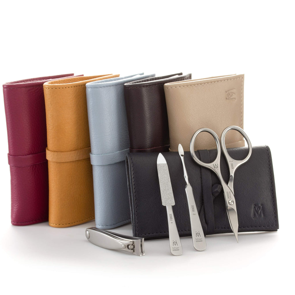 GERMANIKURE 4pc Manicure Set in Yellow Leather Case | Solingen German Steel – FINOX Tools