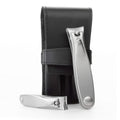 GERMANIKURE Nail Clippers Set – Authentic Solingen Craftsmanship, FINOX Stainless Steel, Black Leather Case