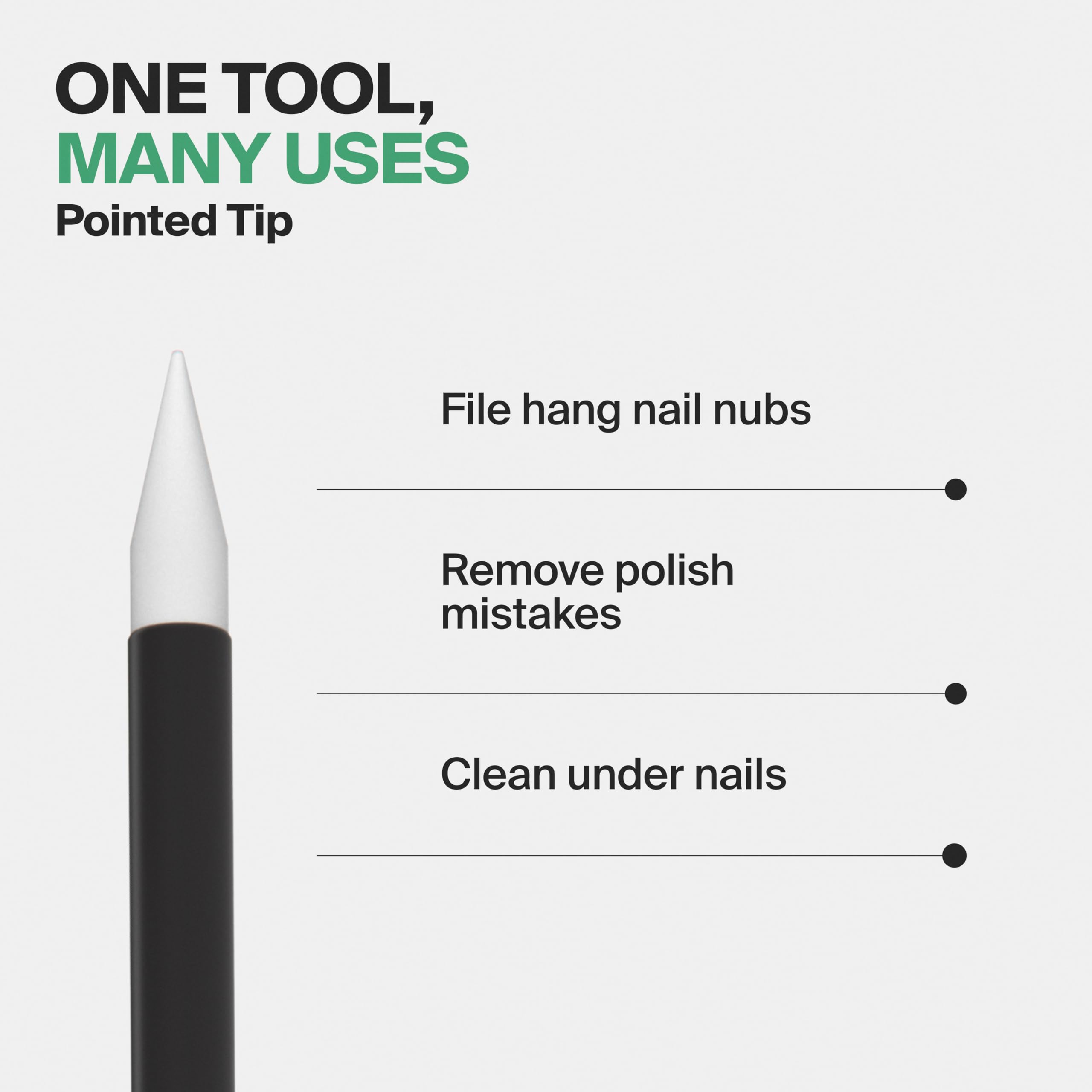 GERMANIKURE Grey Glass Cuticle Stick with Suede Sleeve – Ethically Made in Czech Republic