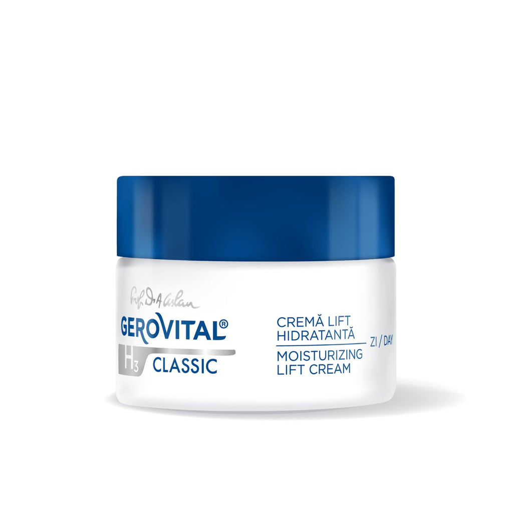 Gerovital Classic Moisturizing Lifting Cream with Hyaluronic Acid & Vitamin E – Deep Hydration & Anti-Aging Support (50 ml)