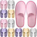 Geyoga 12-Pair Disposable Guest Slippers – Non-Slip, Washable, Travel-Ready
