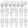 Geyoga 48 Pairs Disposable Pedicure Slippers – Foam Spa Flip Flops for Women (White)