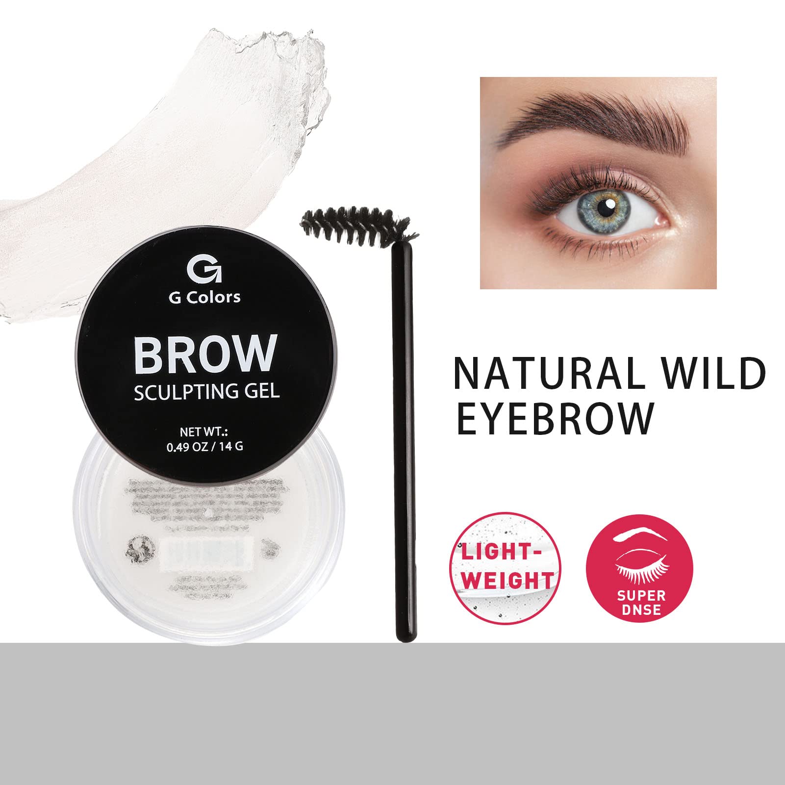 G G Colors Eyebrow Wax Brow Gel – Clear, Waterproof, Long-Lasting Brow Styling
