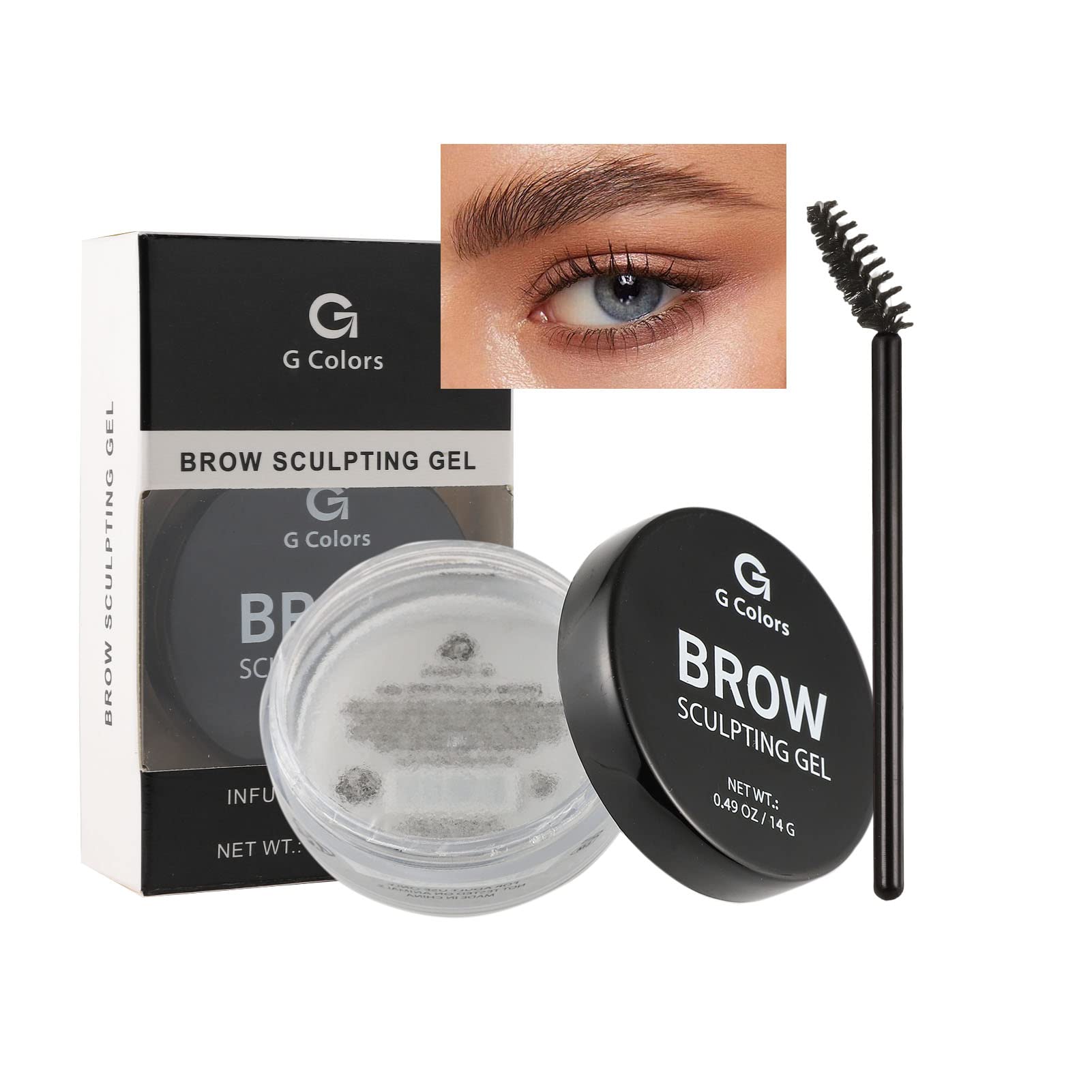 G G Colors Eyebrow Wax Brow Gel – Clear, Waterproof, Long-Lasting Brow Styling