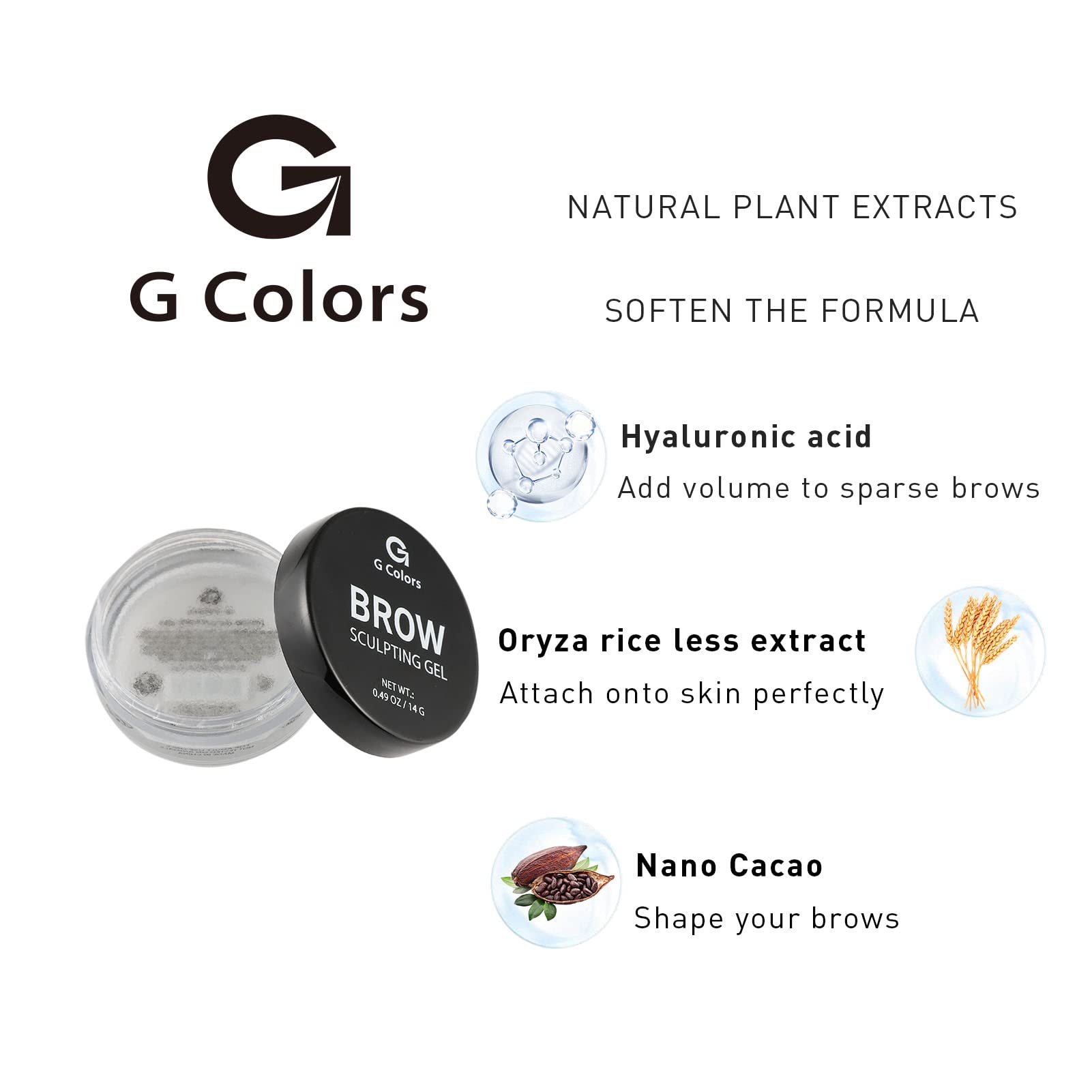 G G Colors Eyebrow Wax Brow Gel – Clear, Waterproof, Long-Lasting Brow Styling