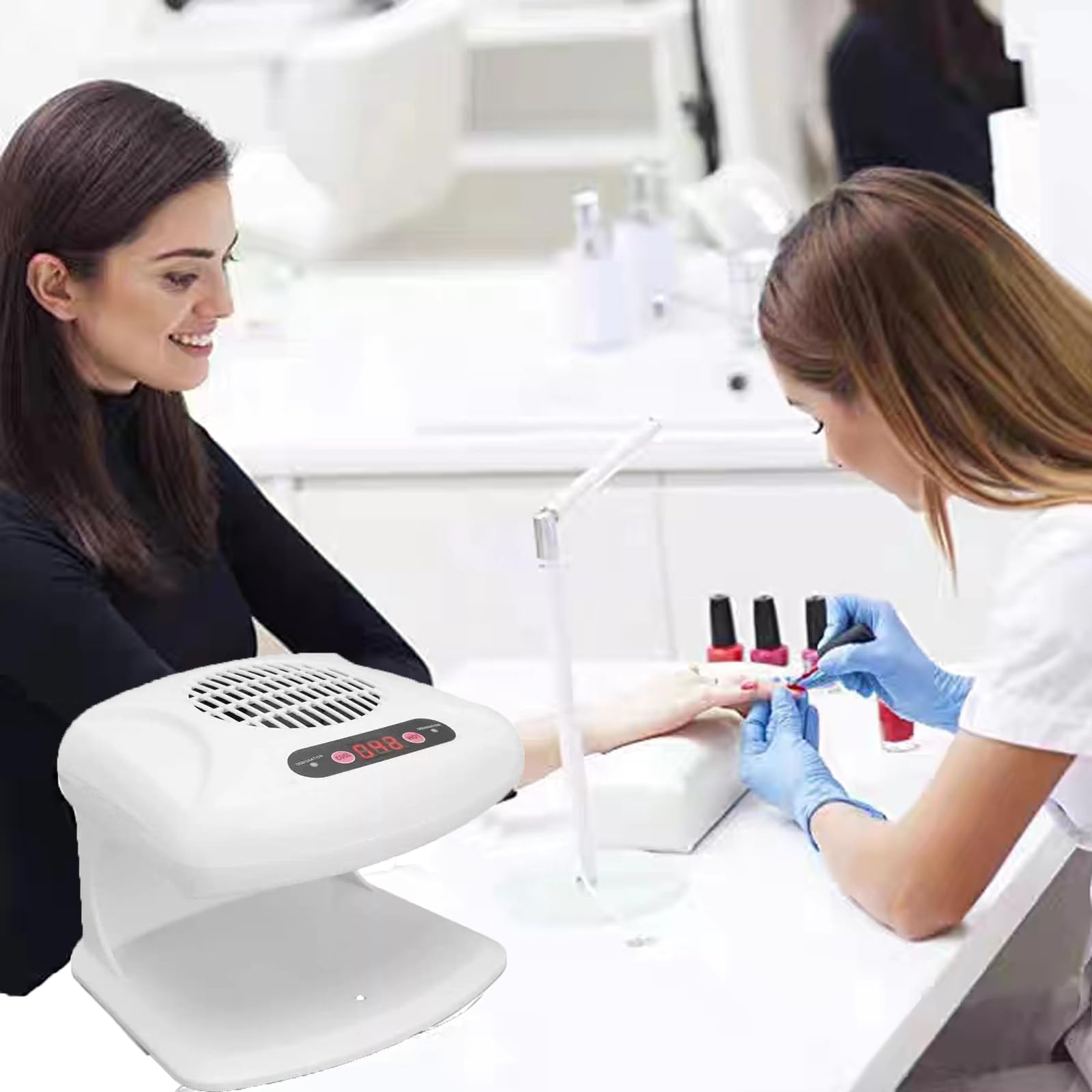 GGAIFbp Nail Dryer 300W 2-in-1 with Auto Sensor – Hot & Cold Air for Salon and Home