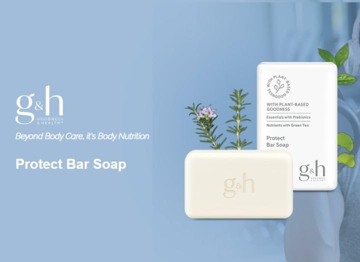 GH PROTECT Bar Soap – Gentle Prebiotic Cleanser with Green Tea for Daily Use