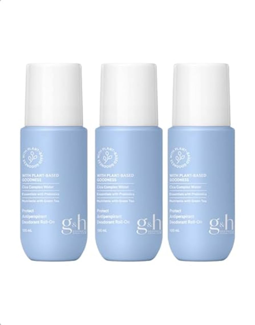 3 x G&H Protect + Deodorant & Anti-Perspirant Roll-On 100 ml (New Package) – Fast-Drying Odor & Wetness Protection