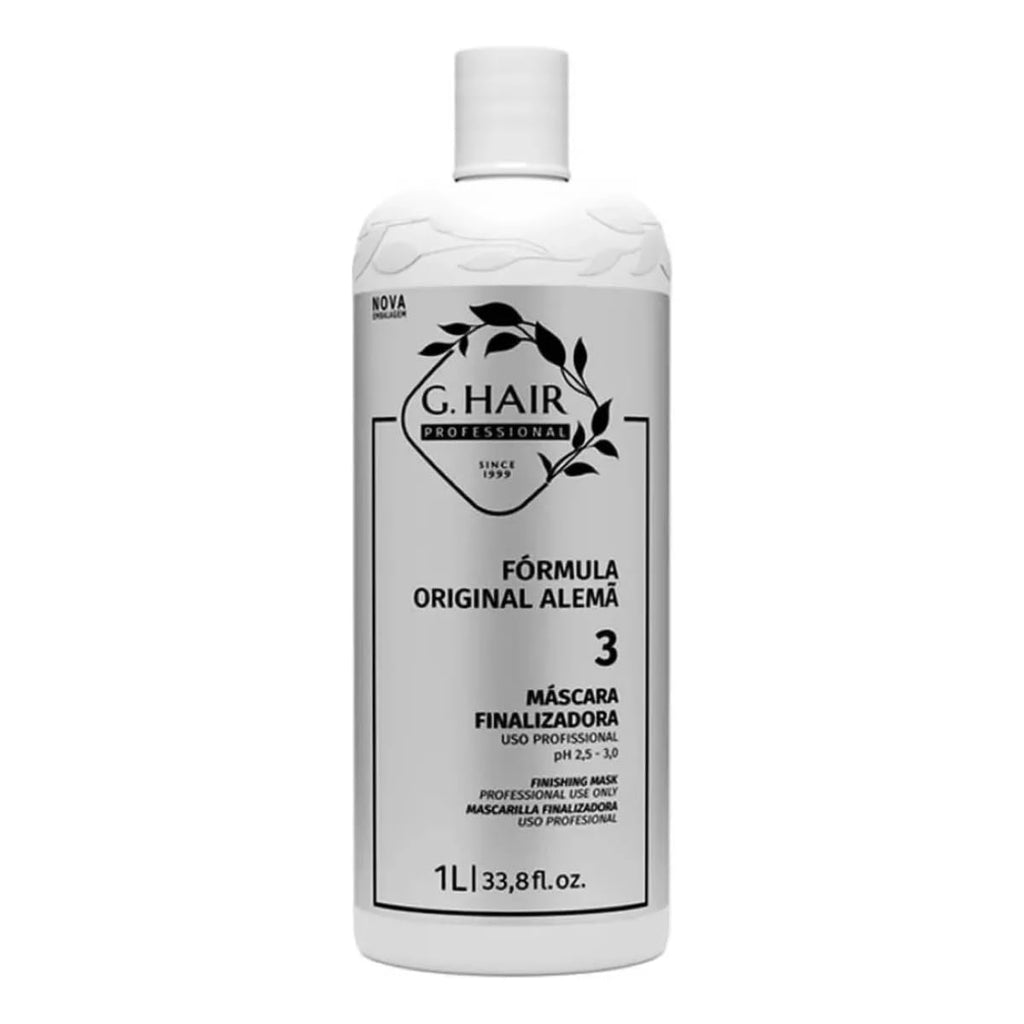 G.HAIR Original Formula Smoothing Keratin Treatment Kit – 3 Steps, 3x1L