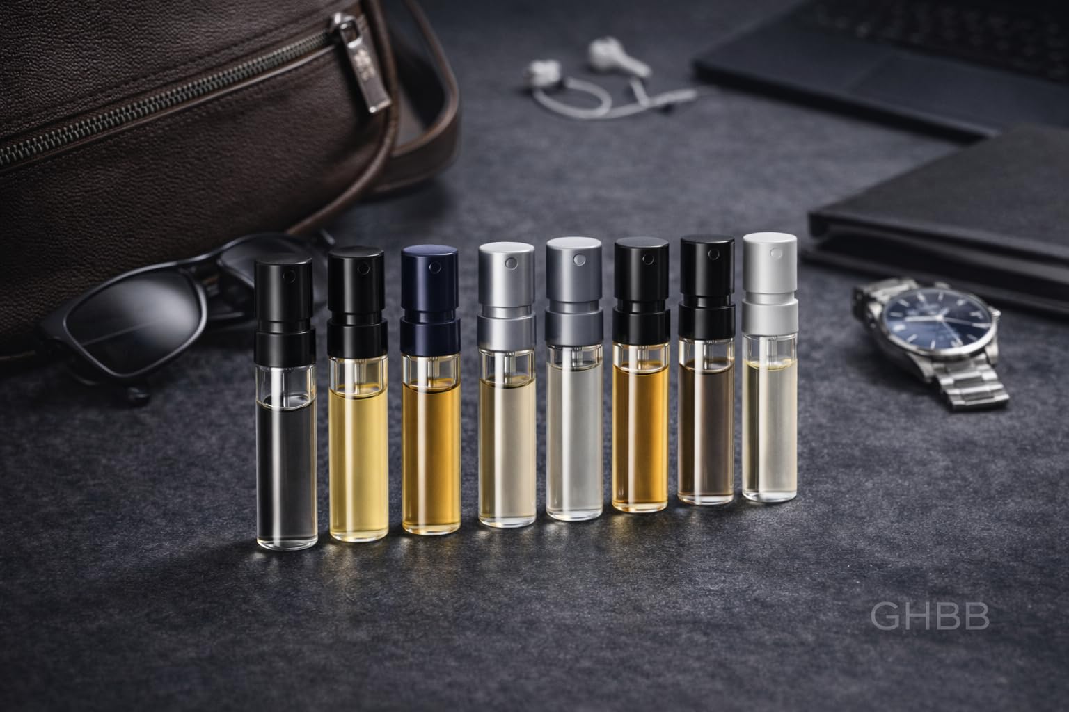 GHBB Cologne 11 Designer Sample Vial Set for Men | Discovery & Travel-Ready Fragrance Sampler