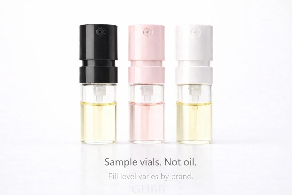 GHBB Women's Designer Perfume Sampler Set — 8 Vials, Travel-Ready Fragrance Samples