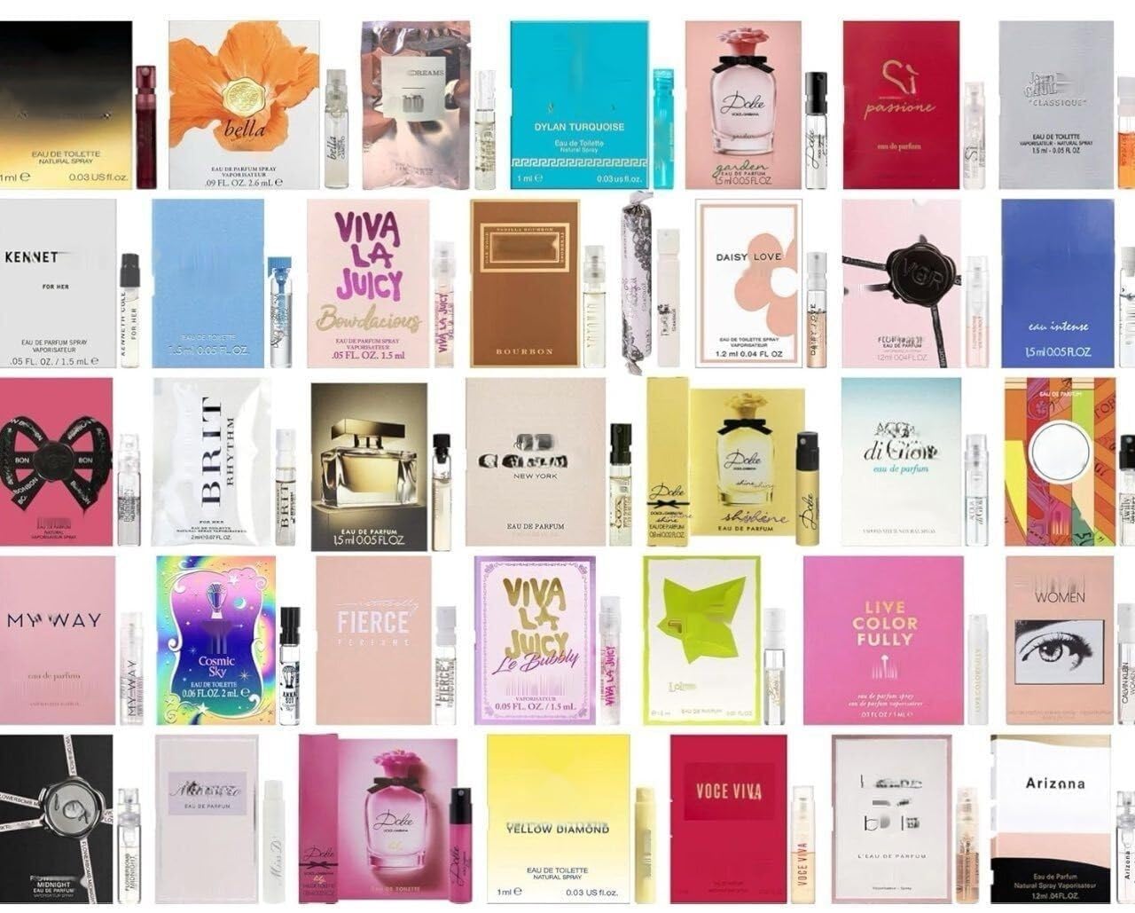 GHBB Women's Designer Perfume Sampler Set - 15 Fragrance Vials