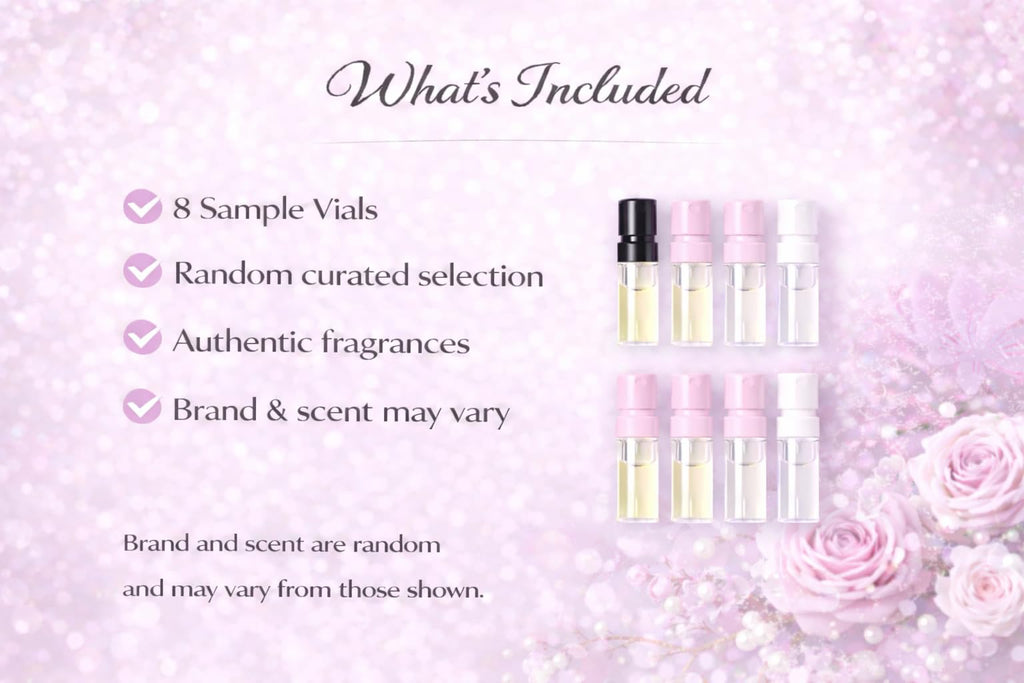 GHBB Women's Designer Perfume Sampler Set — 8 Vials, Travel-Ready Fragrance Samples