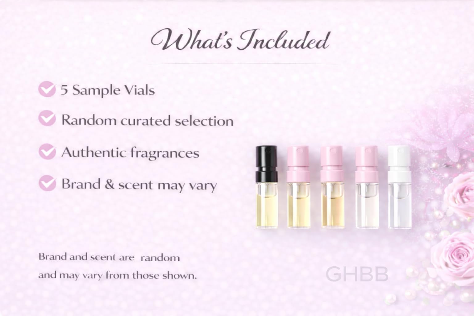 GHBB Womens Perfume Sample Set - 5-Piece Designer Fragrance Discovery Kit