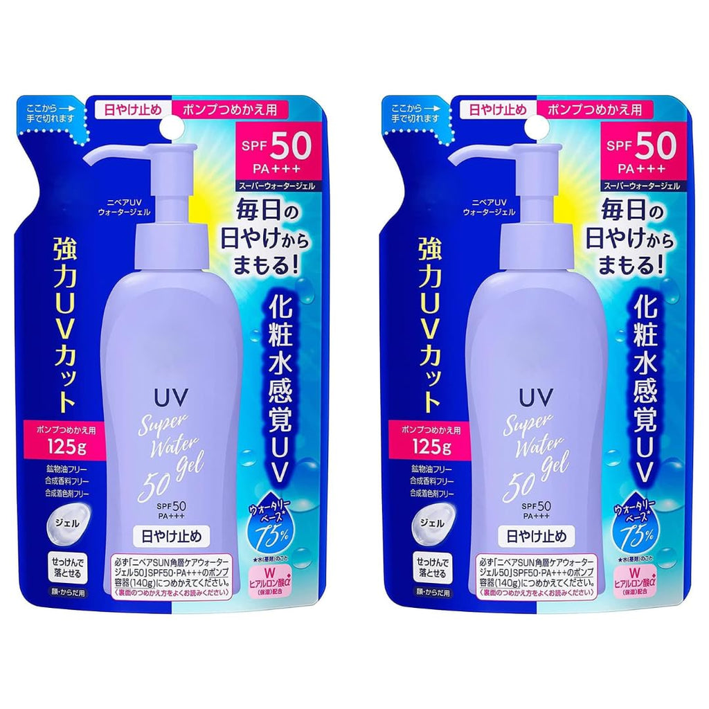 Ghibili Japanese Sunscreen SPF50 PA+++ Super Water Gel – 4.22 fl oz (125 g) Refill Pack of 2