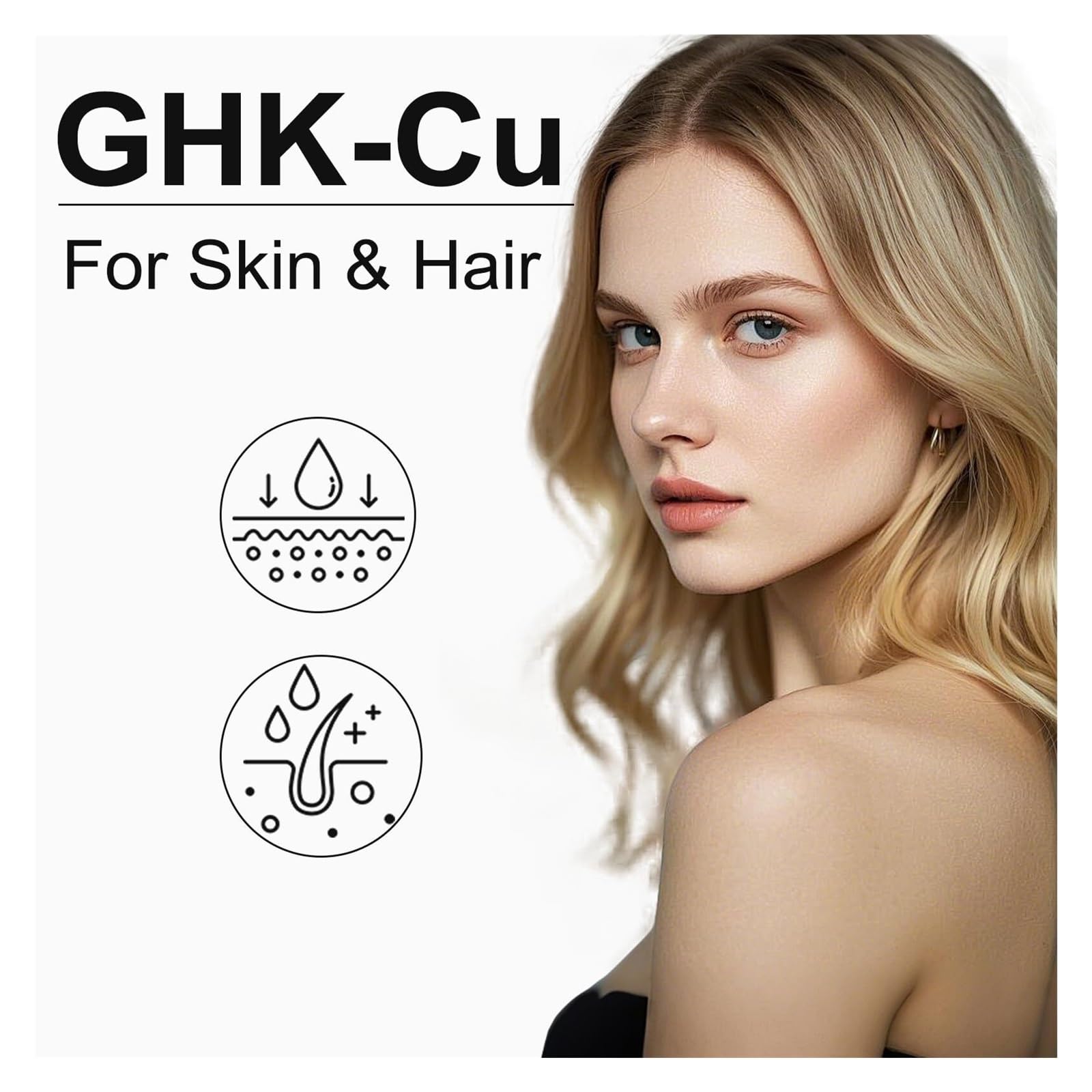 GHK-Cu Peptide for Skin & Hair — Easy to Absorb, 90 Doses