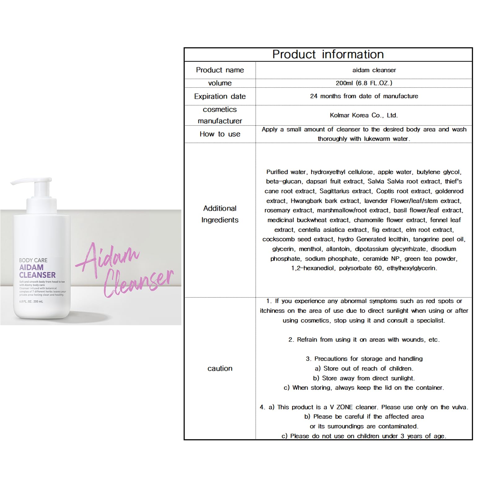 GIANANO Sensitive Body Area Cleanser – Mild Gel for V-Zone (External Use) 6.8 fl oz