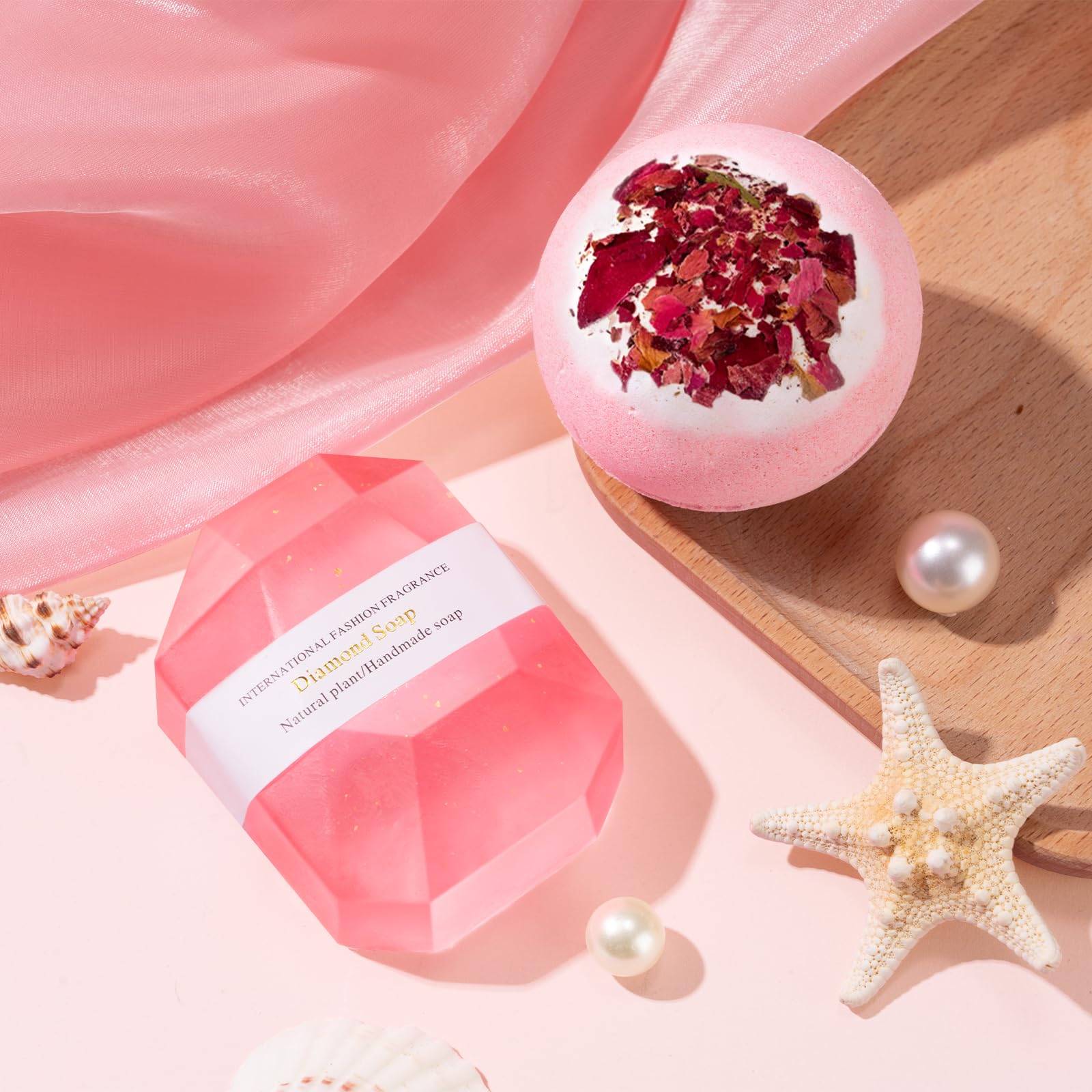 GiftPeak Rose Spa Gift Basket for Women | Birthday Gifts & Self-Care Box