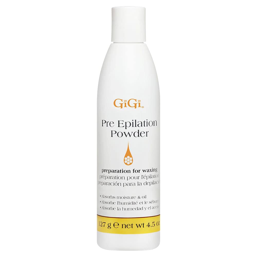 GiGi Pre-Epilation Waxing Powder – Moisture-Absorbing Pre-Wax Prep, 4.5 oz