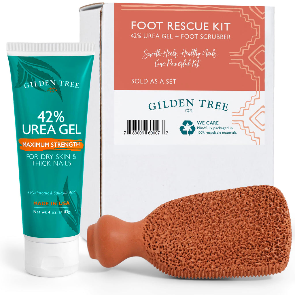 GILDEN TREE Callus Remover Gel + Foot Scrubber Kit | At-Home Pedicure Tools
