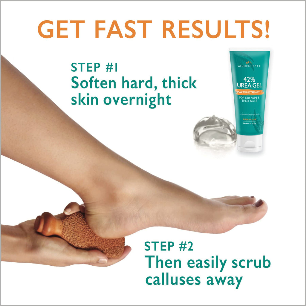 GILDEN TREE Callus Remover Gel + Foot Scrubber Kit | At-Home Pedicure Tools