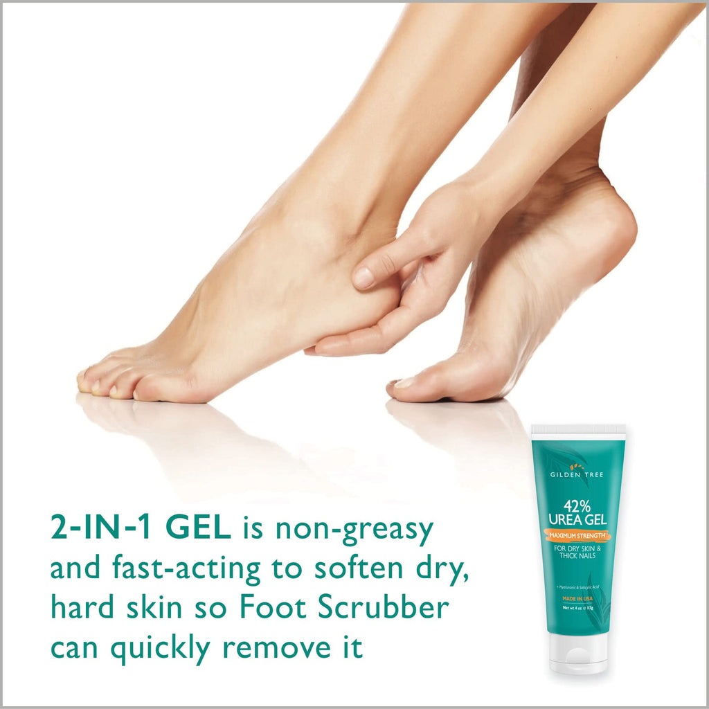 GILDEN TREE Callus Remover Gel + Foot Scrubber Kit | At-Home Pedicure Tools