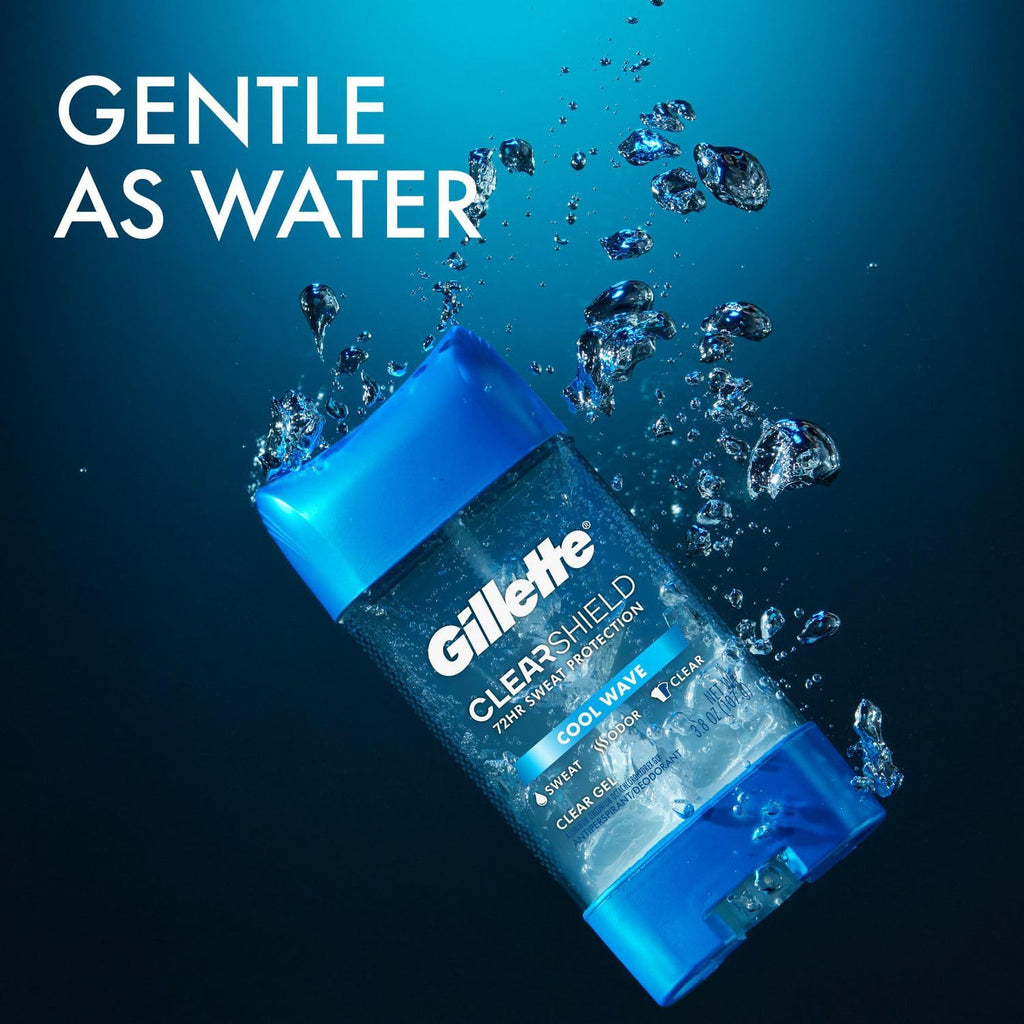 Gillette Clear + Dri-Tech Cool Wave Anti-Perspirant Deodorant (2) | Gel Formula, Dry Finish & Fresh Scent