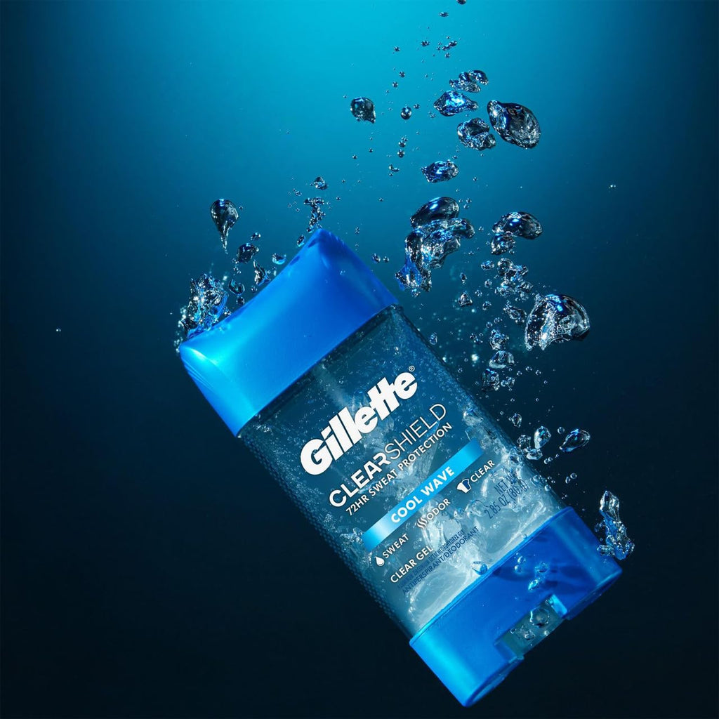 Gillette Clear + Dri-Tech Cool Wave Anti-Perspirant Deodorant (2) | Gel Formula, Dry Finish & Fresh Scent