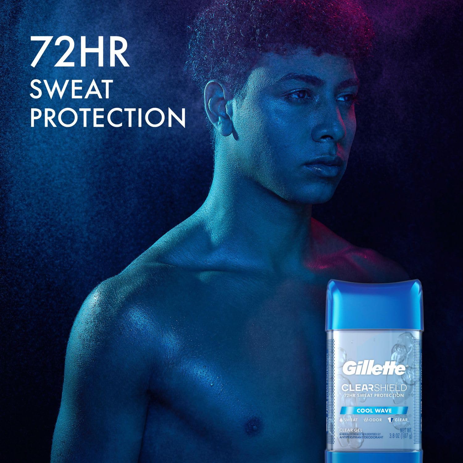 Gillette Clear + Dri-Tech Cool Wave Anti-Perspirant Deodorant (2) | Gel Formula, Dry Finish & Fresh Scent