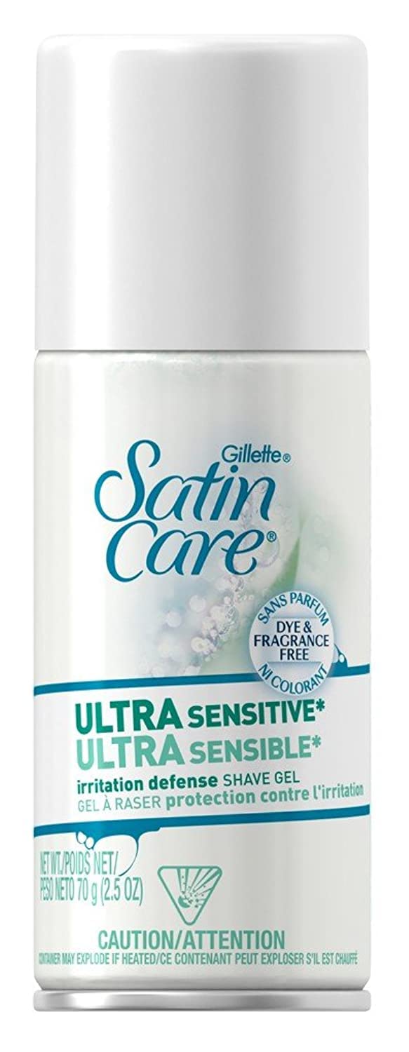 Gillette Satin Care Ultra Sensitive Shave Gel – Irritation Defense, 2.5 oz