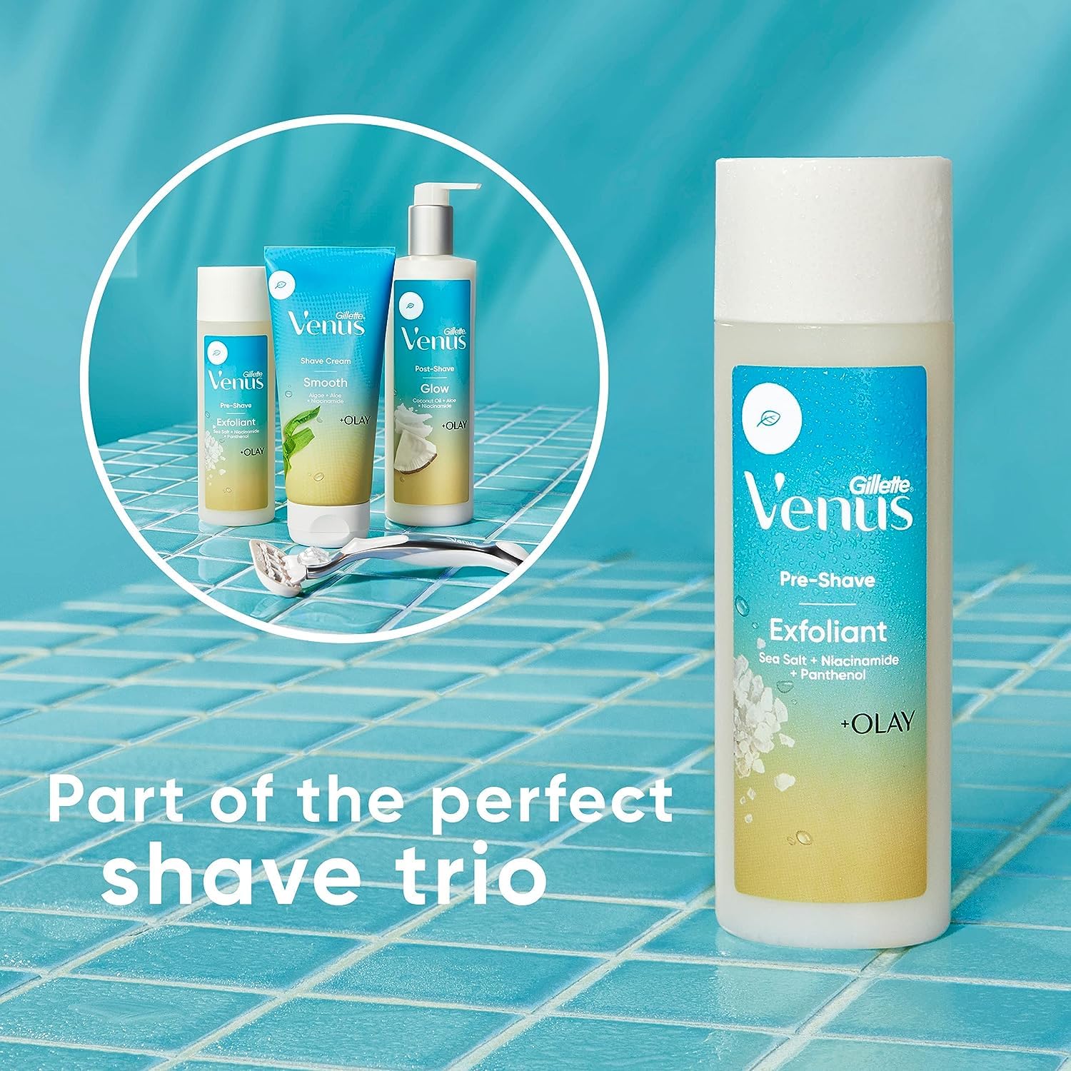 Gillette Venus Sea Salt Exfoliant Scrub – Pre-Shave & Skin Smoothing, 6.7 oz