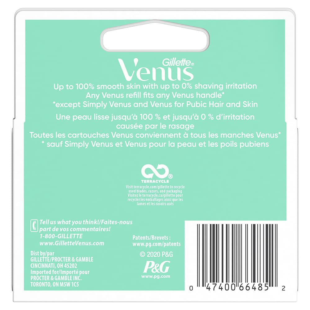 Gillette Venus Smooth Sensitive Cartridges – 4 Count | Gentle Shave Replacement
