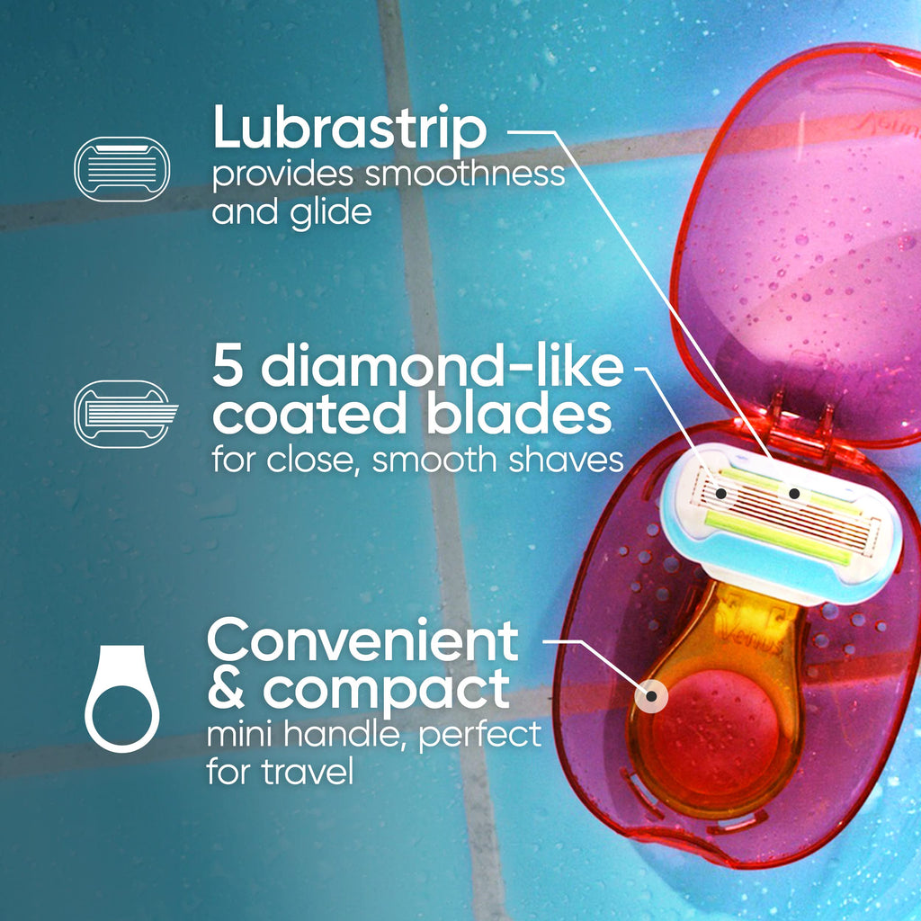Gillette Venus Snap Cosmo Pink – Portable Extra-Smooth On-The-Go Razor