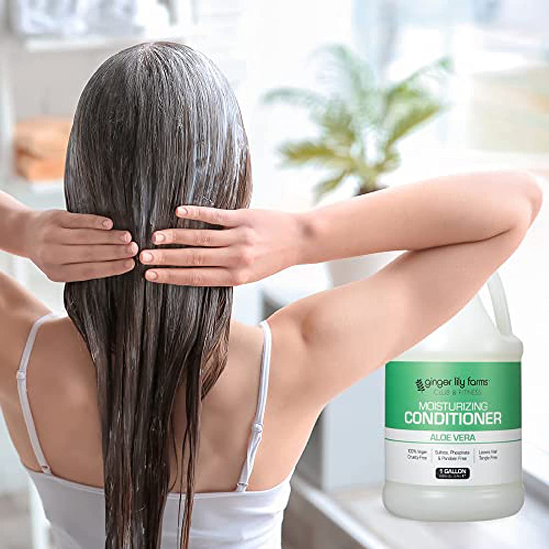 Ginger Lily Farms Club & Fitness Moisturizing Conditioner — 4x1Gal Refill, Vegan & Cruelty-Free